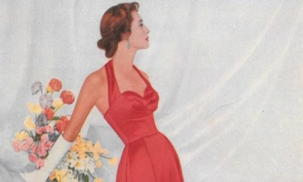 <Advertisement for viscose rayon from the 1950s